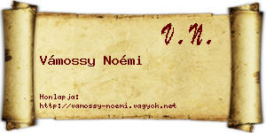 Vámossy Noémi névjegykártya