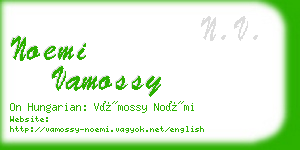 noemi vamossy business card